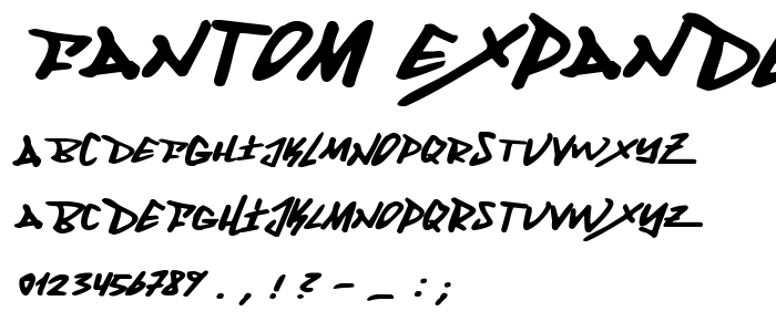 Fantom Expanded Italic font